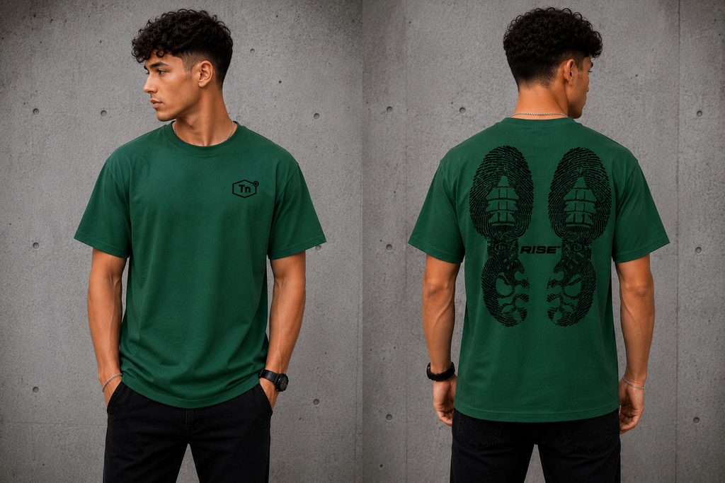 T-shirt Noir RISE – Logo TN Blanc | Style Streetwear Premium